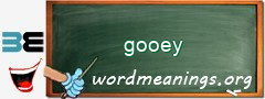 WordMeaning blackboard for gooey